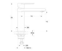 AQUALINE DAPHNE stojánková umyvadlová baterie, chrom (7)
