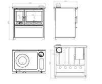 PLAMEN Sporák na tuhá paliva 850 GLAS - L bílý (19)
