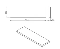 SAPHO AVICE deska pod umyvadlo 120x36cm, tl.5cm, dub tmavý (2)