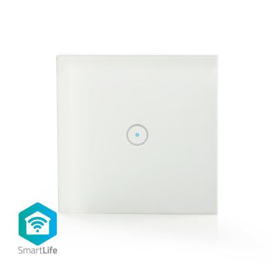 TUYA / SmartLife Nástěnný vypínač, Smart Zigbee WIFIWS10WT, sklo, bílá