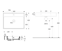 KERASAN CENTO keramické umyvadlo 60x45cm, bílá (3)
