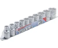 BGS Hlavice nástrčné 1/2", 6ti hranné, palcové, 10 dílů (1)