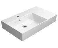 GSI KUBE X keramické umyvadlo 80x47cm, s odkládací plochou vpravo, bílá ExtraGlaze