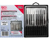 BGS Pilníky diamantové, sada 10 dílů