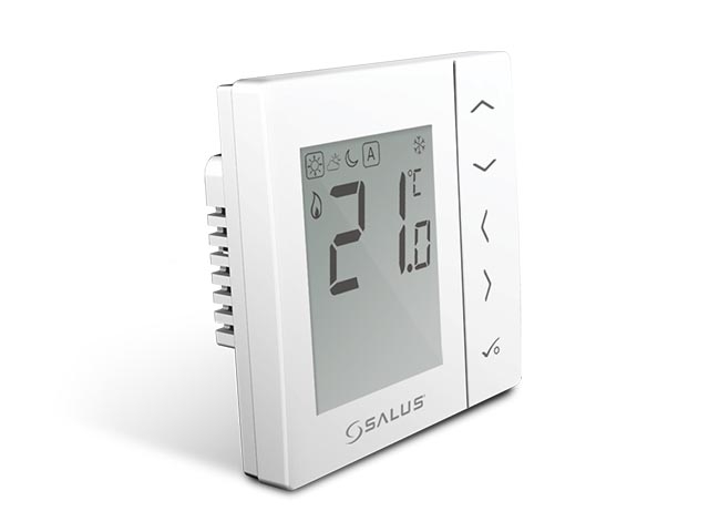 SALUS Digitální manuální termostat 230V - bílý VS35W, Drátové