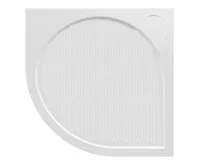 GELCO ARCA sprchová vanička z litého mramoru, čtvrtkruh 80x80cm, R550, bílá