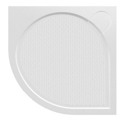 GELCO ARCA sprchová vanička z litého mramoru, čtvrtkruh 80x80cm, R550, bílá