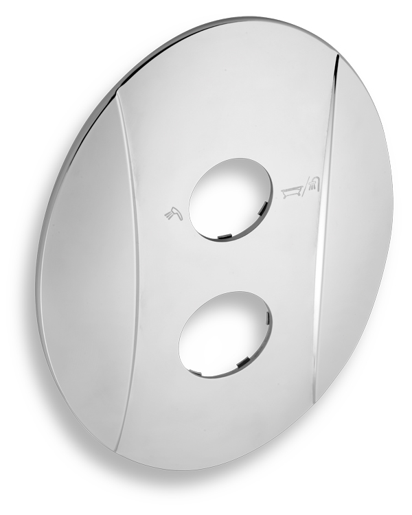 Novaservis kryt podomítkového boxu s přepínačem oval chrom - kryt0050ra,0