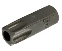BGS Bit, pohon vnější šestihran 10 mm (3/8&quot;), T-profil (pro Torx) s otvorem T55