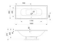 POLYSAN KALDERA obdélníková vana 180x80x40cm, bílá (5)