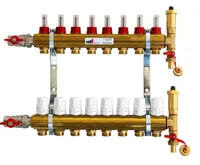 KIIPTHERM PROFI 4R -  8 okruhů, rozdělovač podlahového vytápění s hlavicemi a průtokoměry