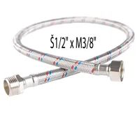 NOVASERVIS Nerezová hadička Š1/2" x M3/8"-60cm - PWS221