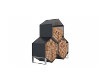 Přístřešek na dřevo plechový EOS GW-A 3ks antracit IWH-10230036 - výprodej