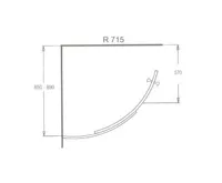 PROFI-RICH sprchový kout  čtvrtkruh  90x90x185 cm - chrom (2)