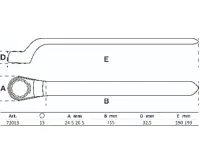 BGS Jednoočkový klíč VDE | s hlubokým vyhnutím | 13 mm - BGS 72013 (1)