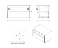 SAPHO VIERA umyvadlová skříňka 80x44x50cm, bílá mat/dub Alabama (7)
