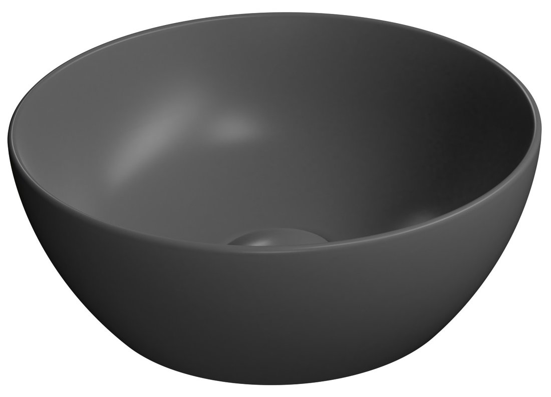 Gsi pura keramické umývátko na desku, průměr 32cm, černá mat