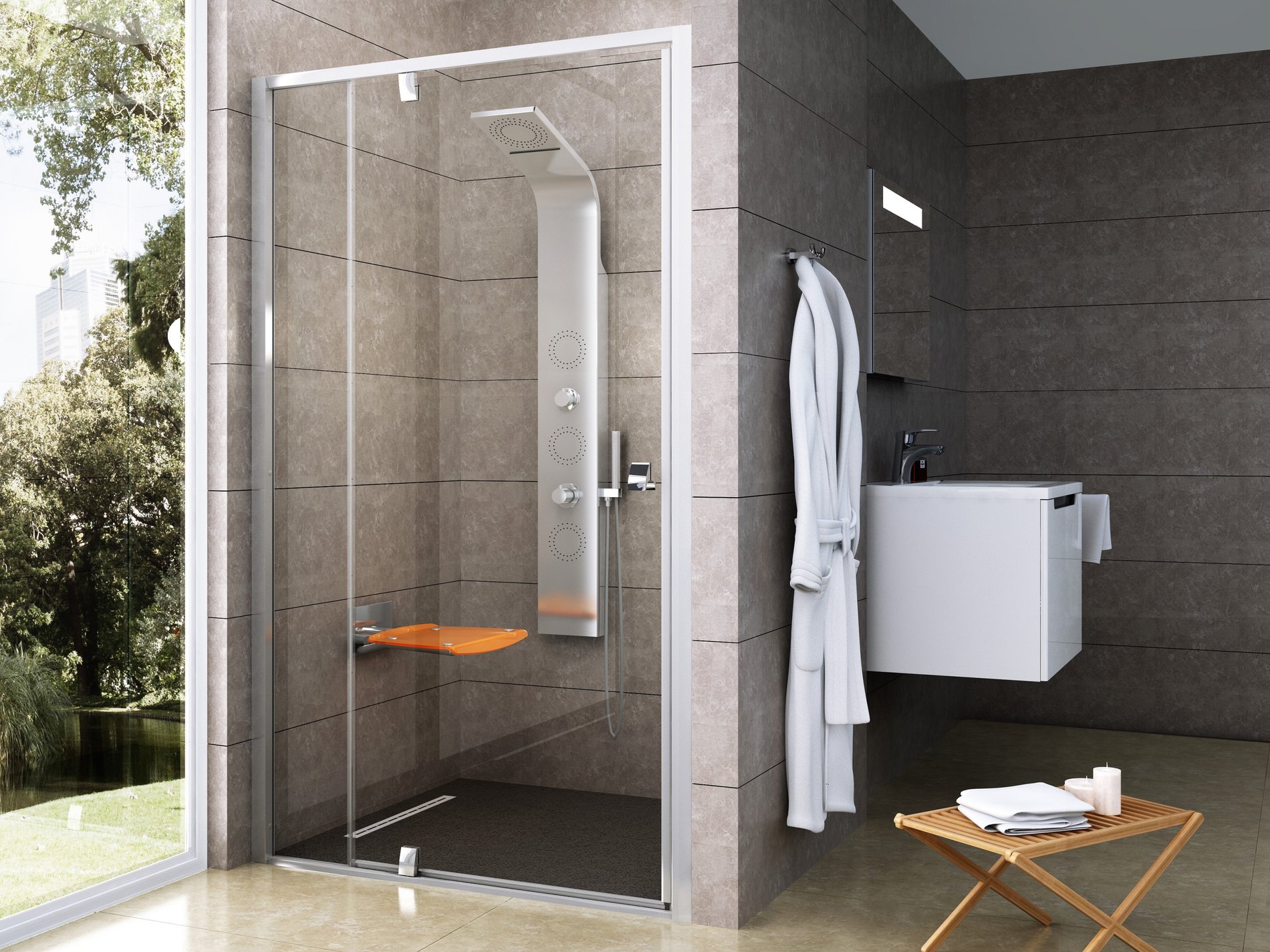 Ravak sprchové dveře pdop2-120 bright alu+transparent