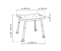 RIDDER HANDICAP stolička, nastavitelná výška, bílá (4)
