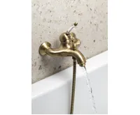 SAPHO KIRKÉ CRYSTAL nástěnná vanová baterie, páčka krystal, bronz (5)
