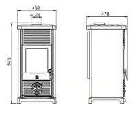 PLAMEN PLAMEN Litinová krbová kamna MAESTRAL N - hnědá (25)
