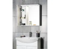 AQUALINE ZOJA/KERAMIA FRESH galerka s LED osvětlením, 60x60x14cm, levá, bílá (4)