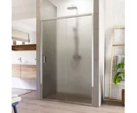 LIMA Sprchové dveře, dvoudílné, zasunovací, 120 cm, chrom ALU, sklo Point