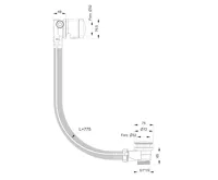 POLYSAN Vanová souprava s napouštěním, bovden, délka 775mm, zátka 72mm, bronz (2)