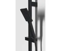 SAPHO Sprchová souprava hranatá, posuvný držák 700mm, černá mat (4)