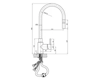 SAPHO DUNA stojánková dřezová baterie s výsuvnou sprškou, nerez mat (2)