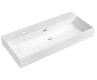 SAPHO AQUATIC dvojumyvadlo, litý mramor, 100x46cm, bílá