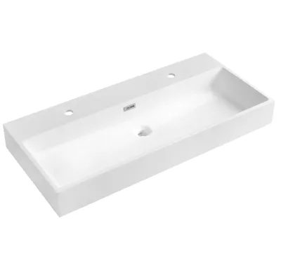 SAPHO AQUATIC dvojumyvadlo, litý mramor, 100x46cm, bílá