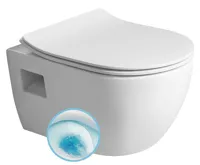 BRUCKNER LUNA závěsná WC mísa, Vortex Rimless, 35,5x49cm, bílá