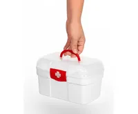 HomeLife Domácí lékárnička bez obsahu bílá (1)