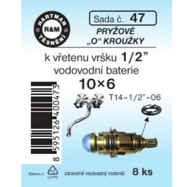 Hartman Sada č.  47: sada "O" kroužky k bater.1/2" - 10x6 - 8x5001