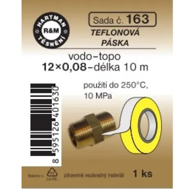 Hartman Sada č. 163: sada - teflon.páska - vodo. 12x0.08 - 1x5500