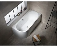 POLYSAN ASTRA R MONOLITH asymetrická vana 160x75x60cm, bílá (3)