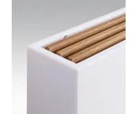 Elsymco NOEMI nástěnné otopné těleso 148 cm, kámen s dubovou mřížkou (1)