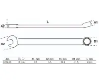 BGS Klíč očkoplochý, extra dlouhý 15 mm (1)