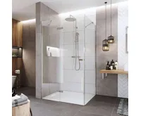 Sprchový kout, Novea, obdélník, 110x100 cm, chrom ALU, sklo Čiré, dveře levé a pevný díl Sprchový kout, Novea, obdélník, 110x100 cm, chrom ALU, sklo Čiré, dveře levé a pevný díl