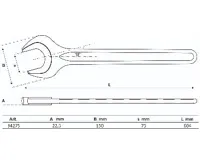 BGS Klíč plochý 75,0 mm, jednostranný (1)