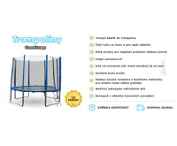 GoodJump 4UPVC trampolína 366 cm s ochrannou sítí + žebřík + krycí plachta (3)