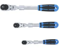 BGS Sada přepínacích ráčen | teleskopická, úhlová | 6,3 mm (1/4") - 10 mm (3/8") - 12,5 mm (1/ (4)