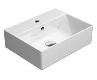 GSI KUBE X keramické umyvadlo 45x35cm, broušená spodní hrana, bílá mat GSI KUBE X keramické umyvadlo 45x35cm, broušená spodní hrana, bílá mat