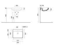 GSI SAND keramické umyvadlo 60x50 cm, bílá ExtraGlaze (5)
