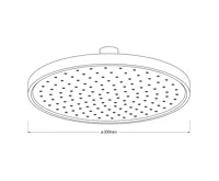 AQUALINE Hlavová sprcha, průměr 300mm, ABS/chrom (5)