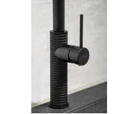 SAPHO FLAWO stojánková dřezová baterie s výsuvnou sprškou, černá mat (7)