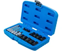 BGS Sada nástrčných klíčů a hlavic pro brzdové třmeny kotoučových brzd, 17dílná (2)