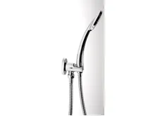 SAPHO Držák sprchy kulatý, pevný, s vyústěním, chrom (4)