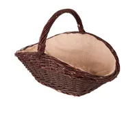 HS Flamingo Koš na dřevo proutěný oválný, juta